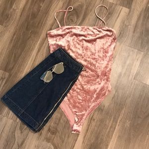 Velvet bodysuit